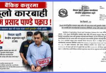 कृत्रिम व्यवसाय खडा गरी कर्जा दुरुपयोग गरेको आरोपमा पाण्डे पक्राउ