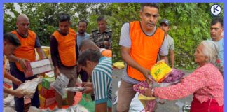 तिलोत्तमा सृजनशील समाजद्वारा १९१ घरपरिवारलाई राहत वितरण