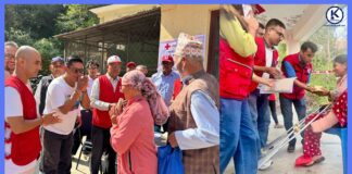 बाढी प्रभावित २ हजार १६४ परिवारलाई रेडक्रसको नगद सहायता
