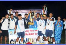 पहिलो सहभागितामै चरङ्गेलाई झरना रनिङ सिल्डको उपाधि