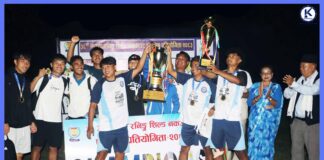 पहिलो सहभागितामै चरङ्गेलाई झरना रनिङ सिल्डको उपाधि