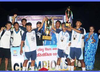 पहिलो सहभागितामै चरङ्गेलाई झरना रनिङ सिल्डको उपाधि