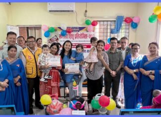लायन्स तिलोत्तमा रुपन्देहीको स्वस्थ्य शिशु प्रतियोगिता