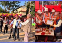 बुटवलमा सराँय नाचको मौलिक परम्परा : काठका हतियारसहित सराँय नाच