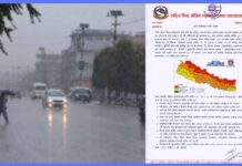 देशभर वर्षा, हिमपात र हिमपहिरोको जोखिम, उच्च सतर्कता अपनाउन आग्रह